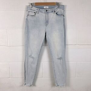 Pistola Mikayla paint splatter light wash skinny jean